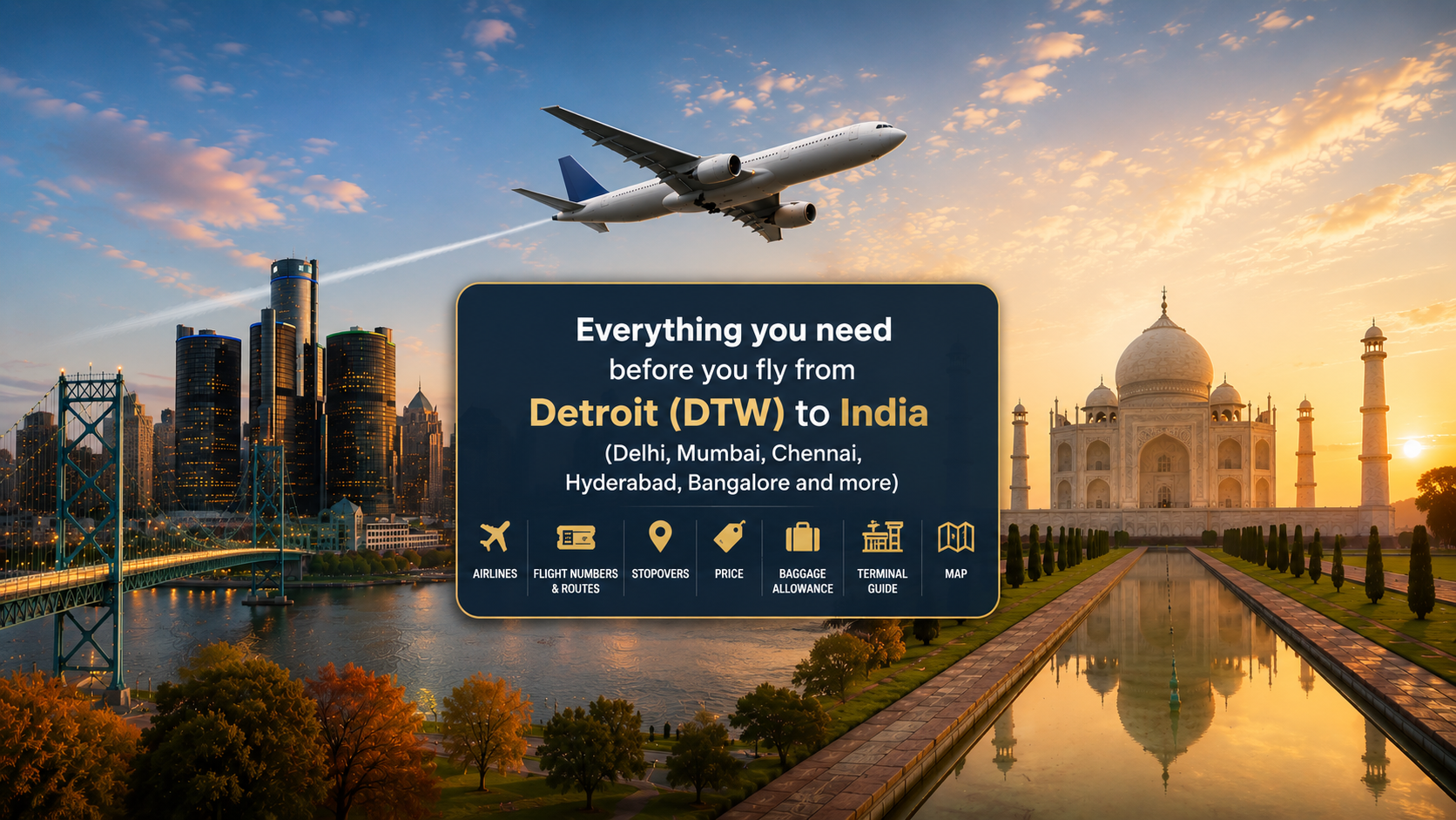 Detroit (DTW) to India